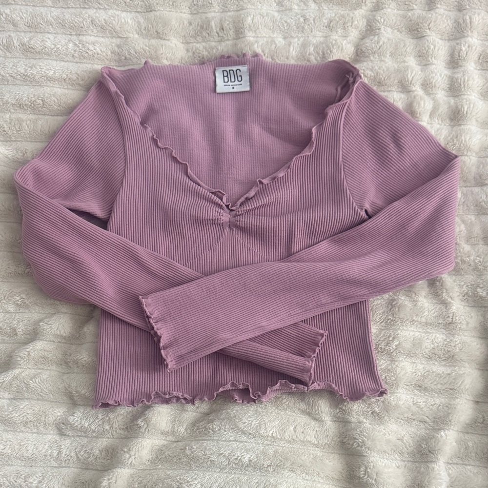 BDG Women's light pink Long Sleeve Top
